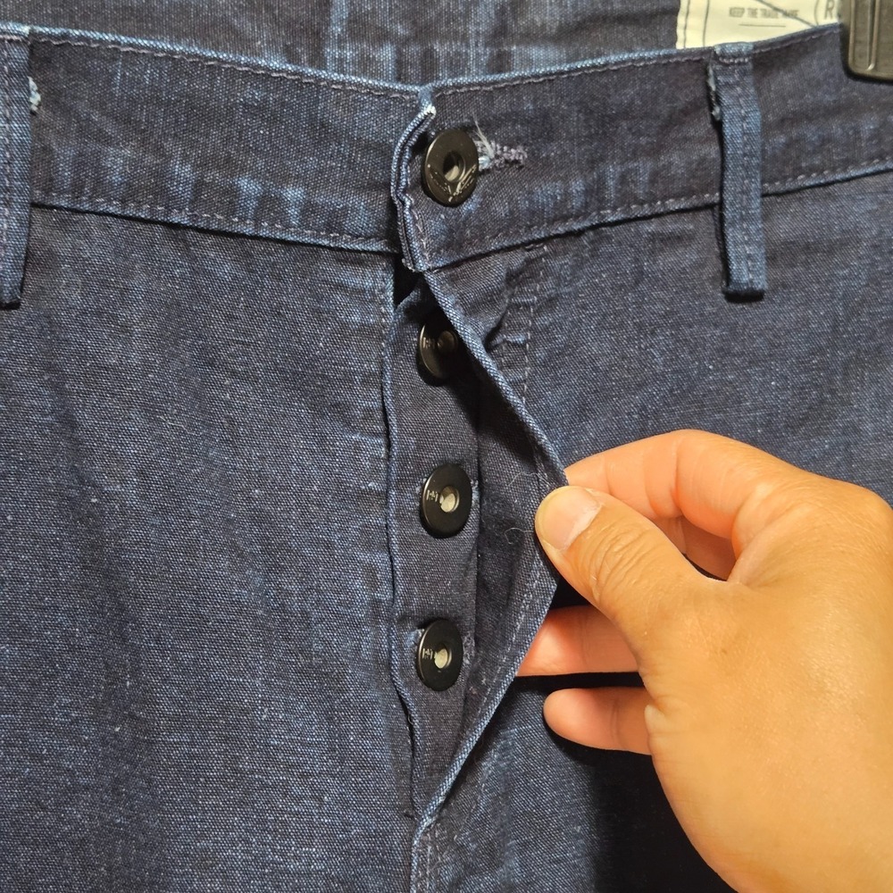 ROGUE TERRITORY RGT Officer Trousers Slim Taper Indigo Selvedge Size 34 X 31 - Picture 3 of 12